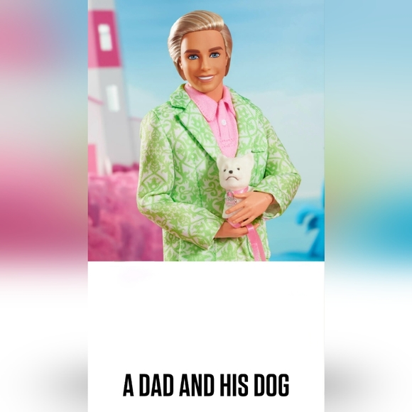 Sugar’s Daddy Ken Doll in Pastel Suit With Dog – Barbie The Movie Collectible - Picture 4 of 15